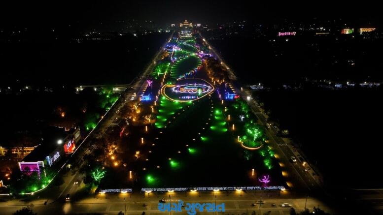 ગુજરાત વિધાનસભાથી મહાત્મા મંદિર સુધીના ‘સેન્ટ્રલ વિસ્ટા’ને વાઈબ્રન્ટ પેટર્નની વિવિધ થીમ આધારિત રોશનીથી શણગારાયું
