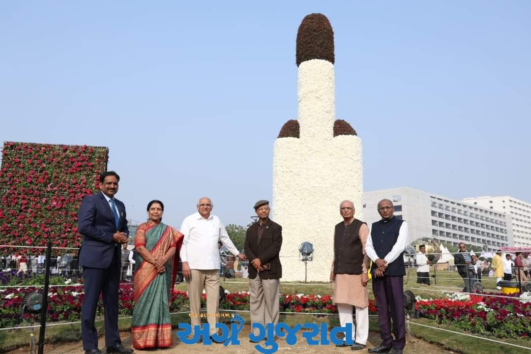 સાબરમતી રિવરફ્રન્ટ ખાતે ફ્લાવર શૉનો પ્રારંભ કરાવતા મુખ્યમંત્રી