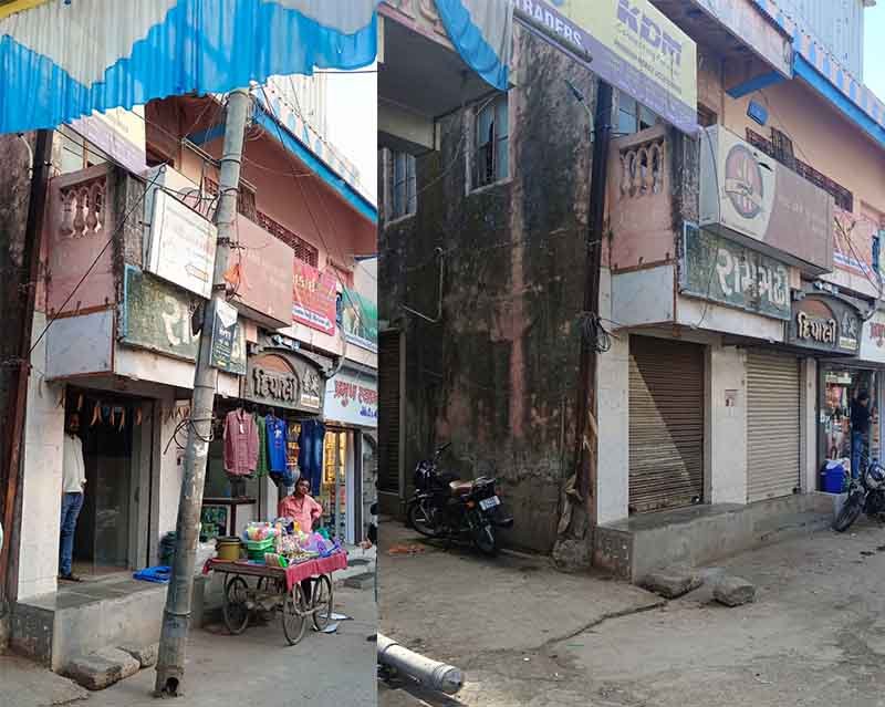 ધારીની મેઇન બજારમાં જોખમી ટેલિફોનનો પોલ તંત્ર દ્વારા હટાવાયો