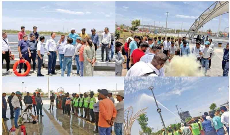 અટલ સરોવર ખાતે સ્ટાફને ફાયર, રેસ્કયુ અને મેડીકલ અંગે તાલીમ અપાઇ