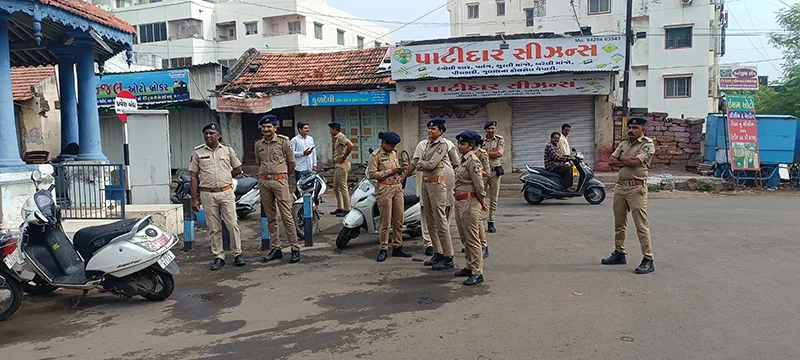 બંધના પગલે શહેરમાં ચુસ્ત પોલીસ બંદોબસ્ત