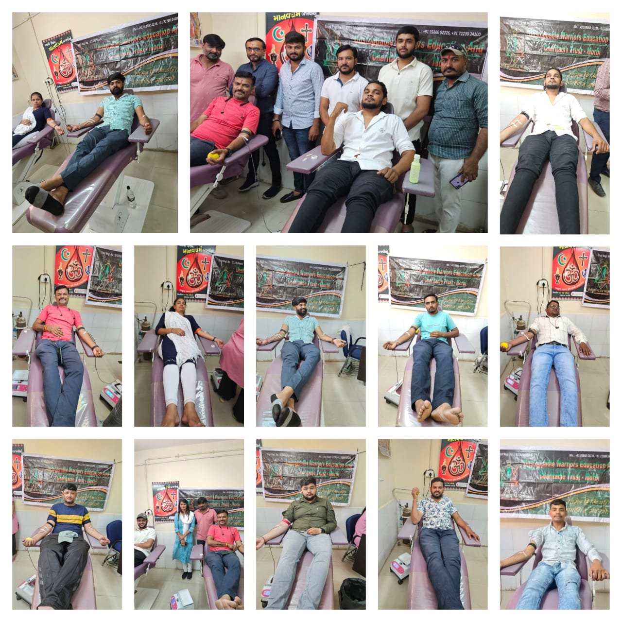 અનસ્ટોપેબલ વોરીયર્સ ગ્રુપ દ્વારા સિવિલ હોસ્પિટલ ખાતે બ્લડ ડોનેશન કેમ્પ યોજાયો