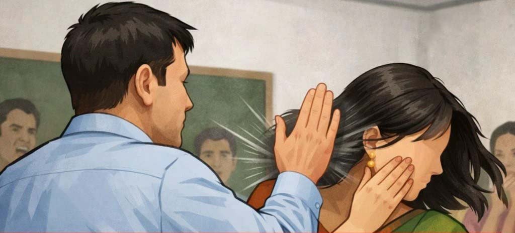 ભાવનગરમાં માનસિક ત્રાસ આપી શિક્ષક દંપતિને ફડાકા ઝીંકી દેતા શાળાના આચાર્ય