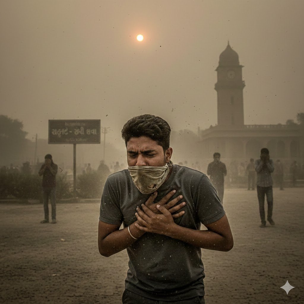 રાજકોટમાં પ્રદુષણમાં વધારો, 6237 લોકોને શ્વાસ લેવામાં પડતી તક્લીફ