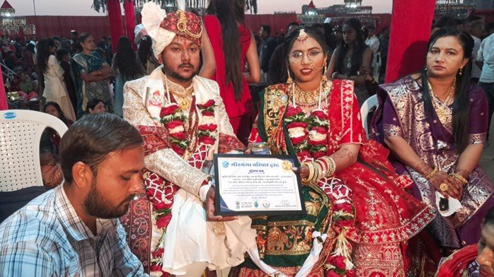 ગીરગંગા ટ્રસ્ટે સમુહલગ્નમાં ૧૧૧ નદીઓના જળ સાથે લેવડાવાયા શપથ