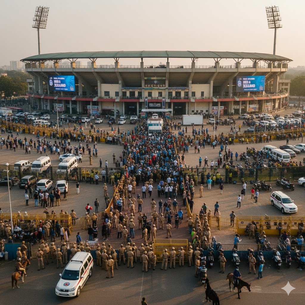ભારત-ન્યુઝીલેન્ડ મેચ પહેલાં રાજકોટમાં હાઈ એલર્ટ : સ્ટેડિયમમાં આતંકી હુમલાની મોકડ્રીલ યોજાઈ