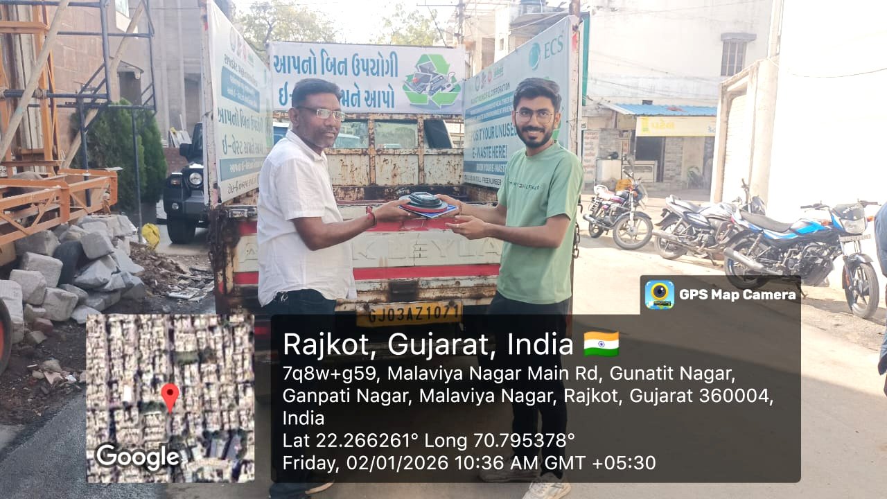 પ્રદુષણ મુકત રાજકોટ : ઇ-વેસ્ટ વ્હીકલનો પ્રારંભ