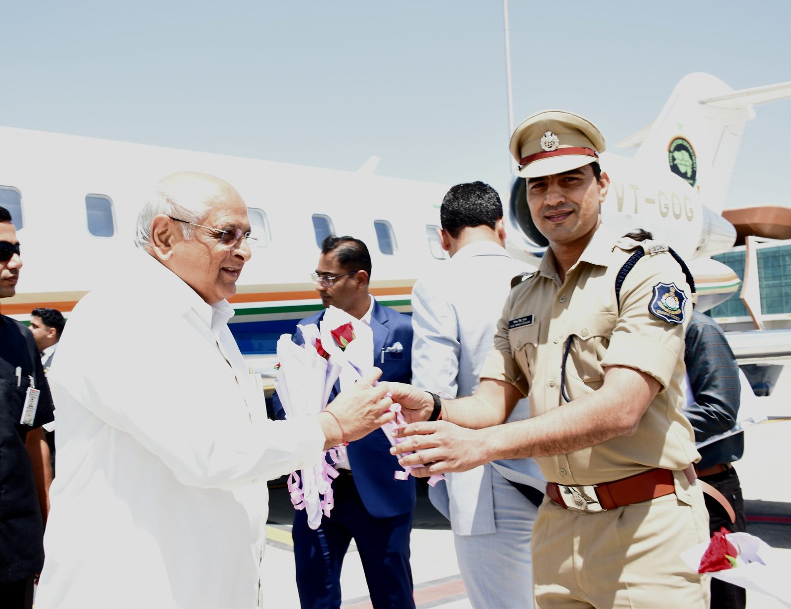 રાજકોટમાં CMનું ભવ્ય સ્વાગત