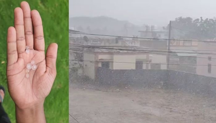  ભૂજના માધાપર અને ભૂજોડી ગામમાં ગાજવીજ અને કરા સાથે માવઠું ખાબકયું