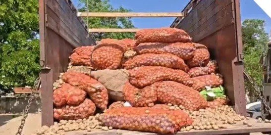 ડીસાના આખોલ નજીક બટાકાની આડમાં ટ્રકમાંથી કરોડોનો દારૂ મળ્યો