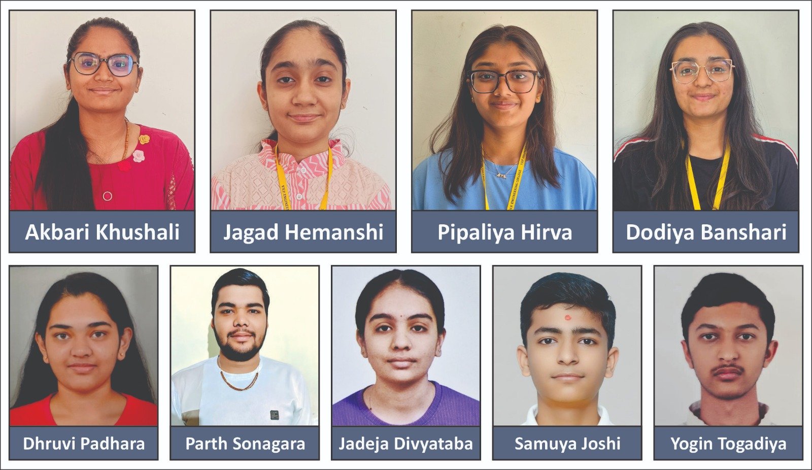 જી.ટી.યુ.ના પ્રથમ સેમેસ્ટરના પરિણામમાં ગુજરાતમાં વી.વી.પી.નો દબદબો