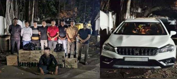 ચૂંટણી પૂર્વે દારૂ પર પોલીસની સખ્ત કાર્યવાહી: કેવડાવાડીમાંથી 1056 બોટલ સાથે બુટલેગર ઝડપાયો