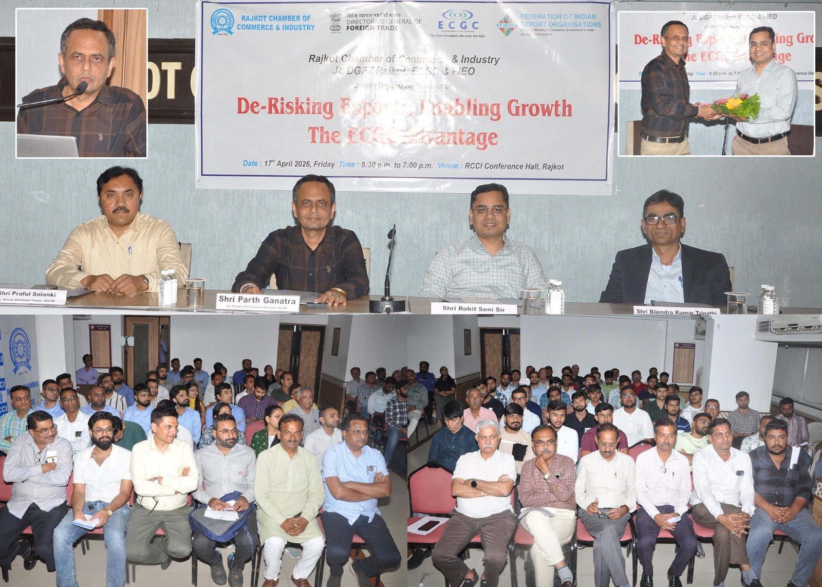 નિકાસને જોખમમુક્ત કરી, વૃદ્ધિને પ્રોત્સાહિત કરવા તેમજ ECGCના લાભો અંગે સેમીનાર યોજાયો