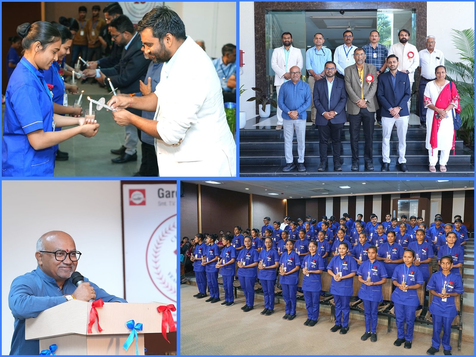  ગાર્ડી વિદ્યાપીઠની નર્સિંગ કોલેજ દ્વારા “લેમ્પ લાઇટિંગ અને ઓથ ટેકિંગ સેરેમની” યોજાઇ