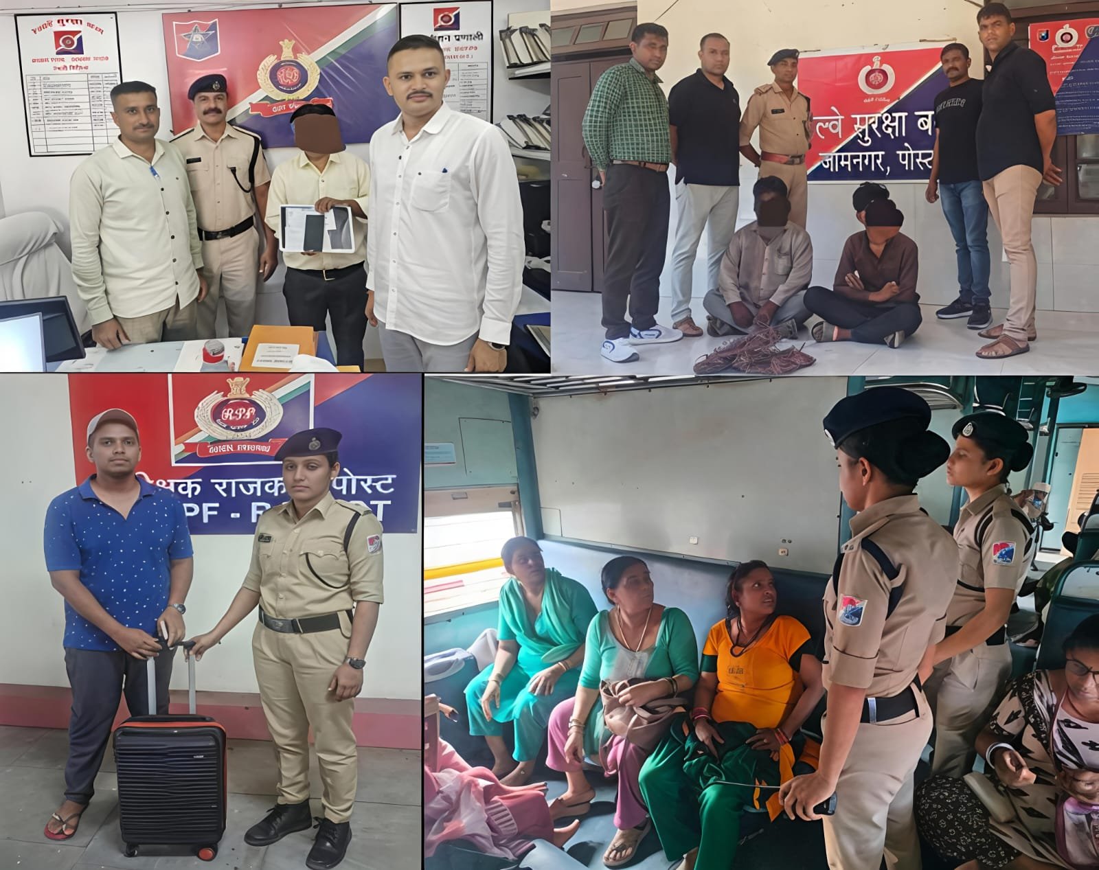 રેલવે સંપતિને નુકશાન અને ચોરી કરનાર ૧૦3, ટિકિટના કાળાબજારમાં ૧૪ લોકોની ધરપકડ