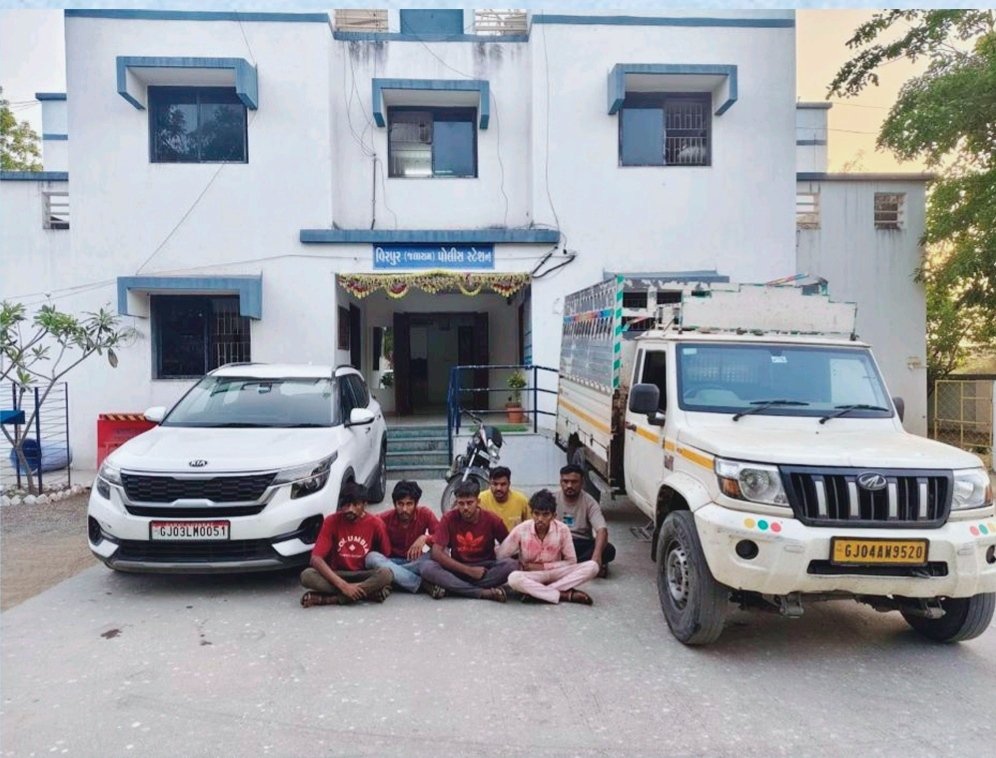 વિરપુર-જામકંડોરણામાં ચાલુ વીજલાઇનના વાયર ચોરતી ગેંગ ઝડપાઈ