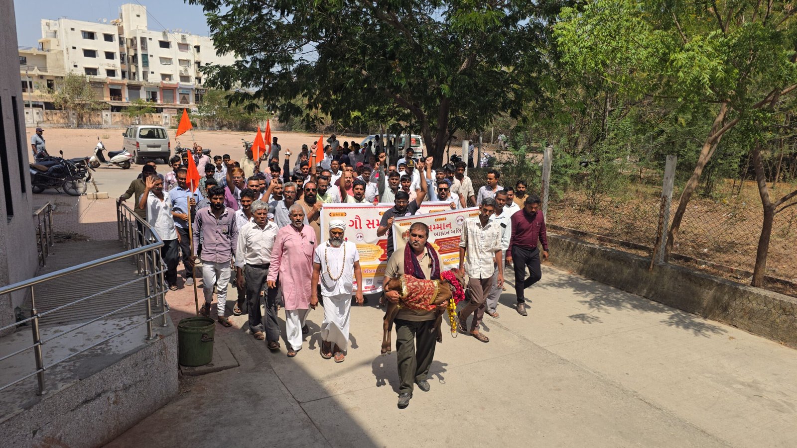 ધ્રોલના માર્ગો પર ગૌભક્તોનો હુંકાર: ગાયને ‘રાષ્ટ્રમાતા’ જાહેર કરવા રેલી