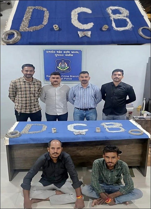 મોરબી રોડ પરની 14 લાખની ચાંદી ચોરીમાં મામા-ભાણેજને દબોચી લેતી ક્રાઈમ બ્રાન્ચ