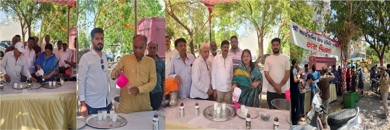 રૈયા રોડ ઉપર સાર્વજનિક સેવા સમિતિ દ્વારા છાસ વિતરણ