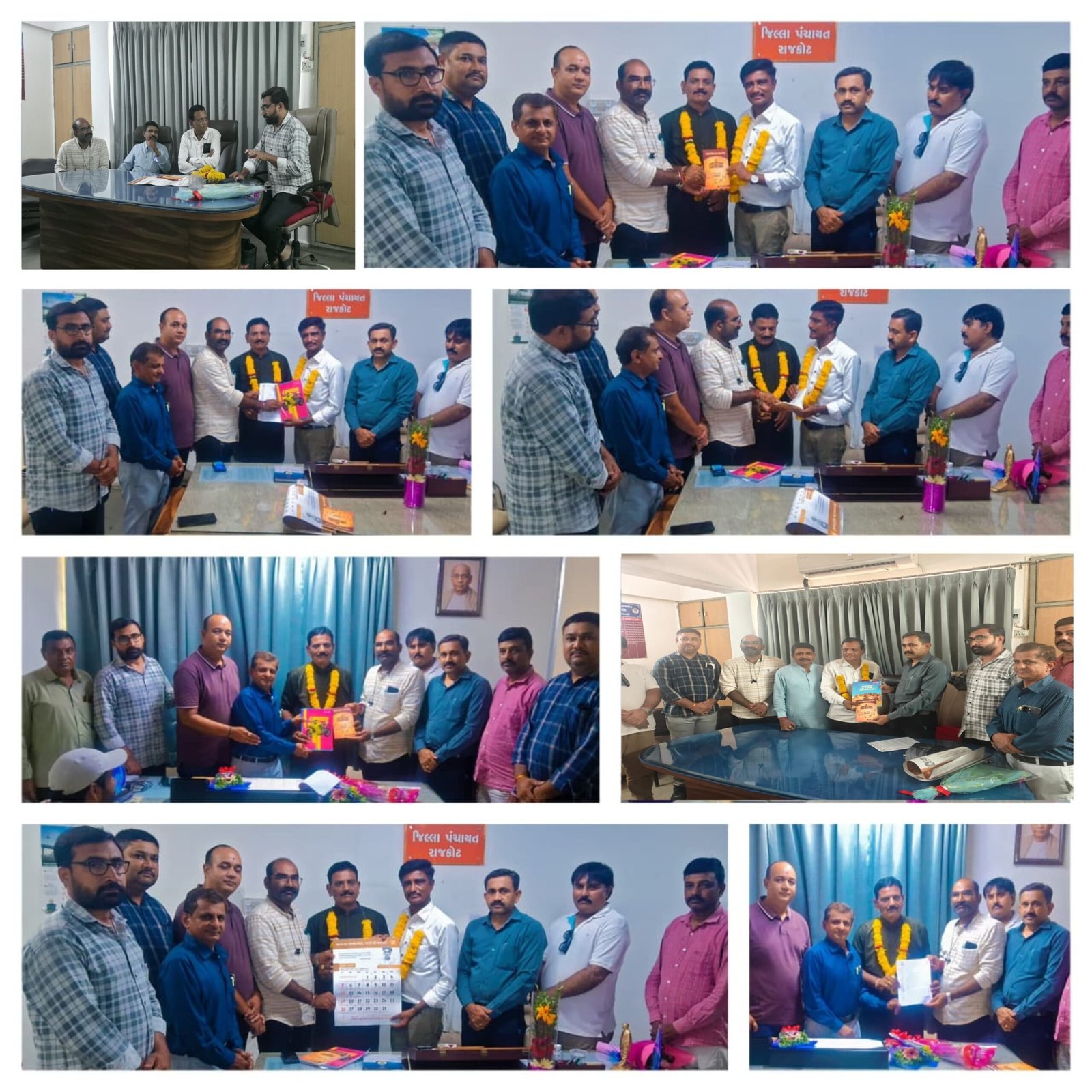 જિલ્લા પંચાયતના નવનિયુકત પદાધિકારીઓની મુલાકાત લેતુ ભારતીય રાષ્ટ્રીય શૈક્ષિક મહાસંઘ