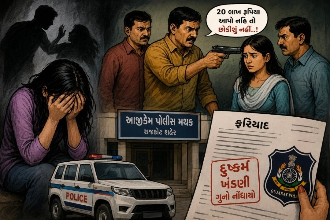 નર્સિંગ વિદ્યાર્થીનીને સરધારમાં બંધક બનાવી દુષ્કર્મ, છોડવા માટે પિતા પાસે 20 લાખની ખંડણી મંગાઈ