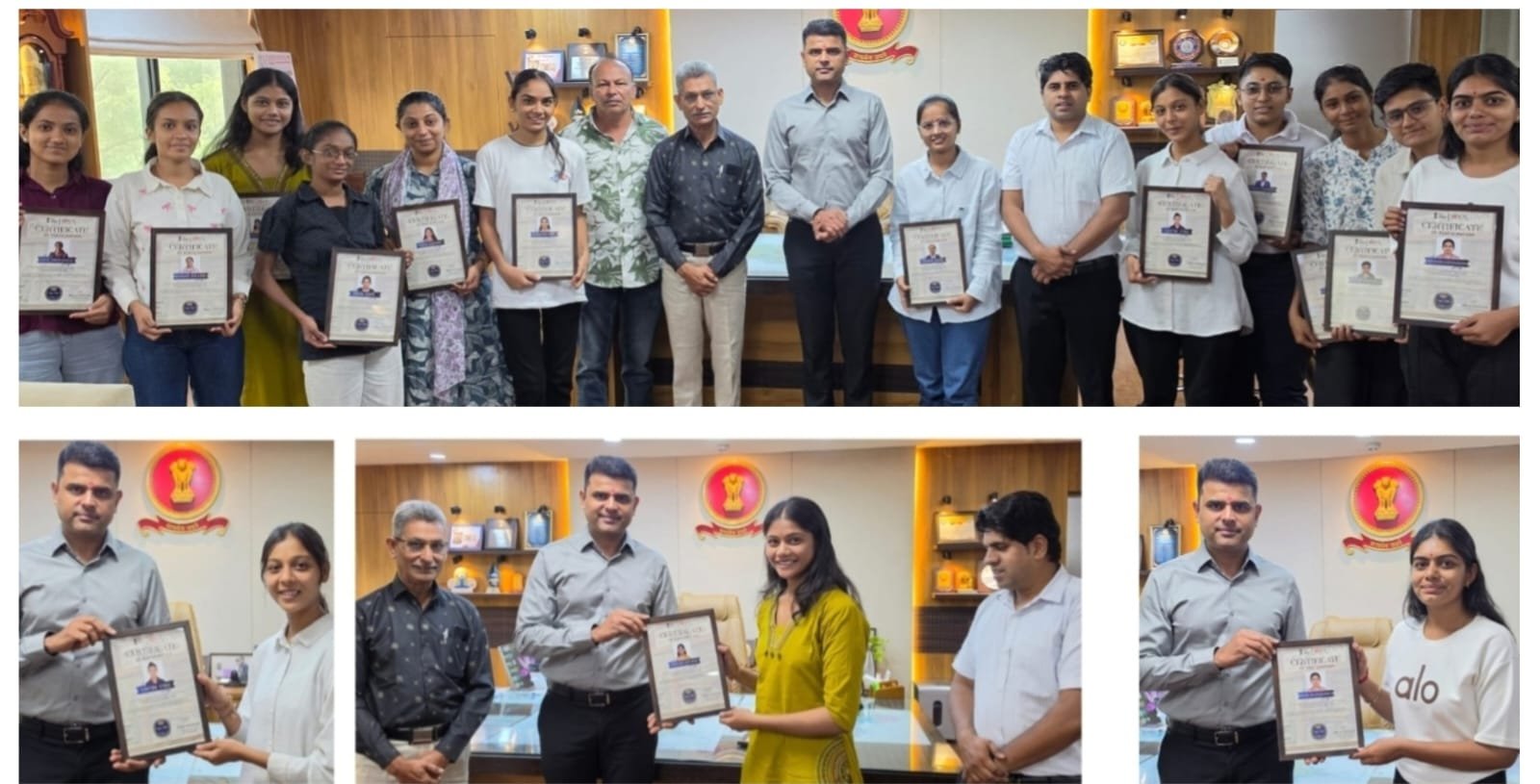 માય યુવા ભારત દ્વારા શૈક્ષણિક કાર્યક્રમ બાદ સર્ટિફિકેટ વિતરણ