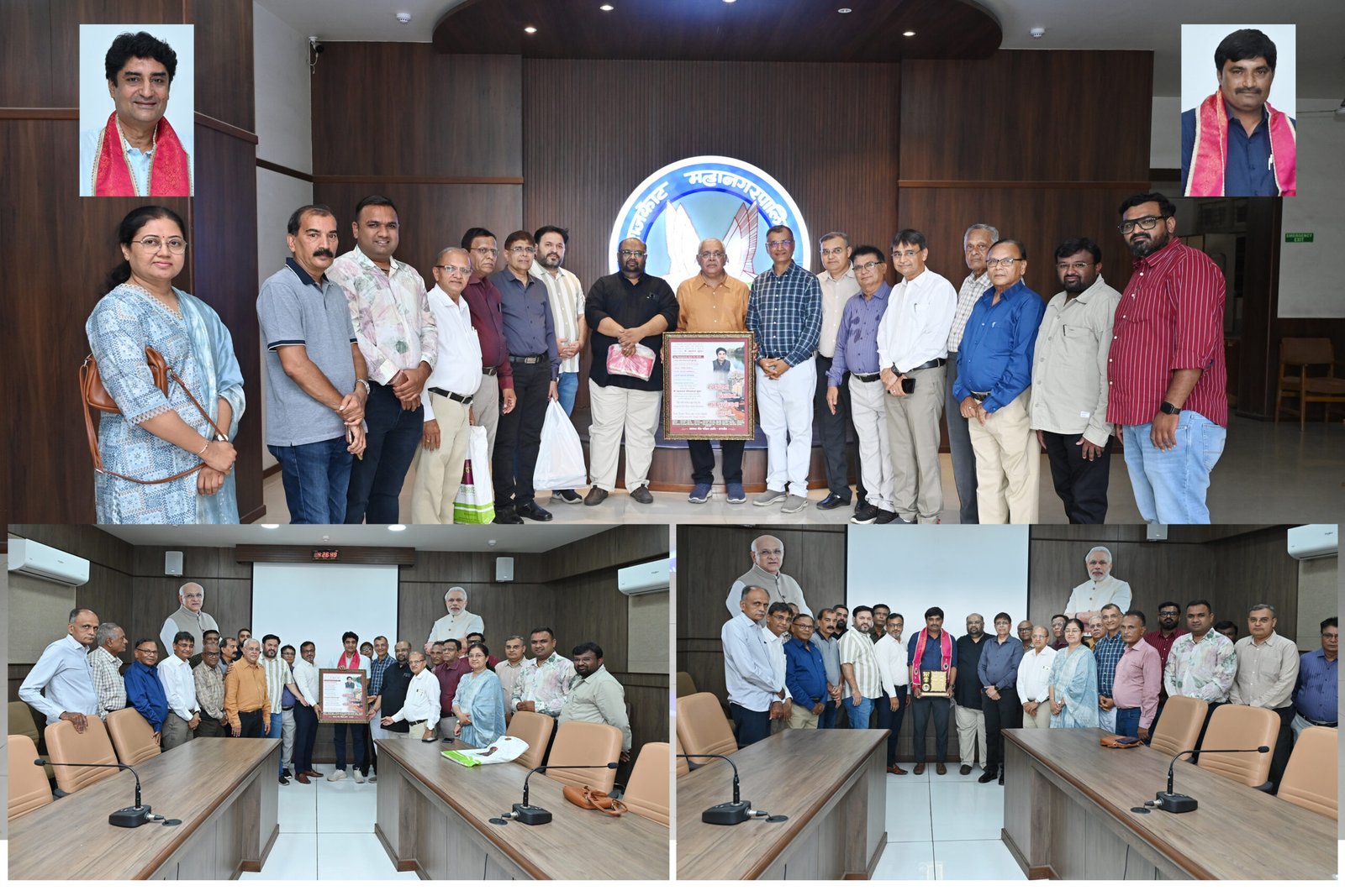 મોઢ વણિક જ્ઞાતિ દ્વારા મેયર સહિતના પદાધિકારીઓનું સન્માન