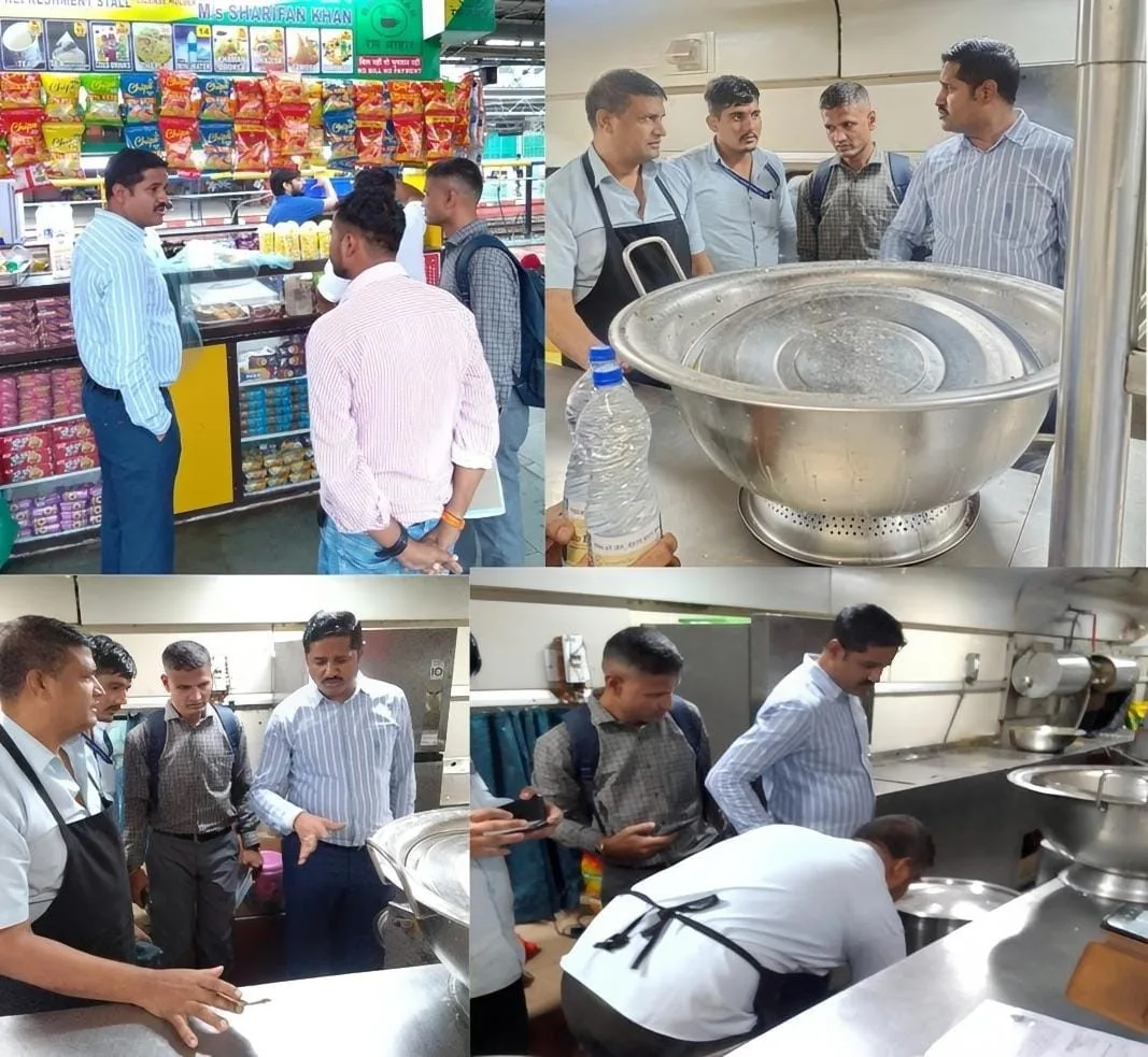 રાજકોટ રેલવે સ્ટેશન પર કેટરિંગ સેવાઓનું સિનિયર DCM સુનીલ કુમાર મીનાએ કર્યું નિરીક્ષણ