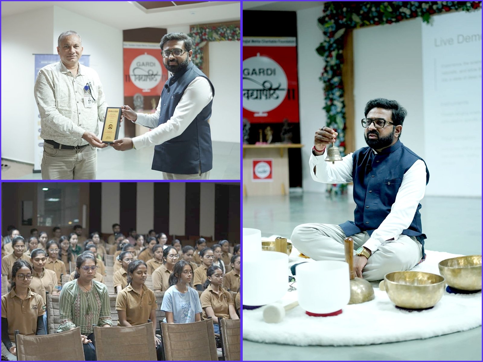 વી. એમ. મહેતા આયુર્વેદ કૉલેજ ખાતે ‘સાઉન્ડ થેરાપી’ પર એક્સપર્ટ સેશન યોજાયું