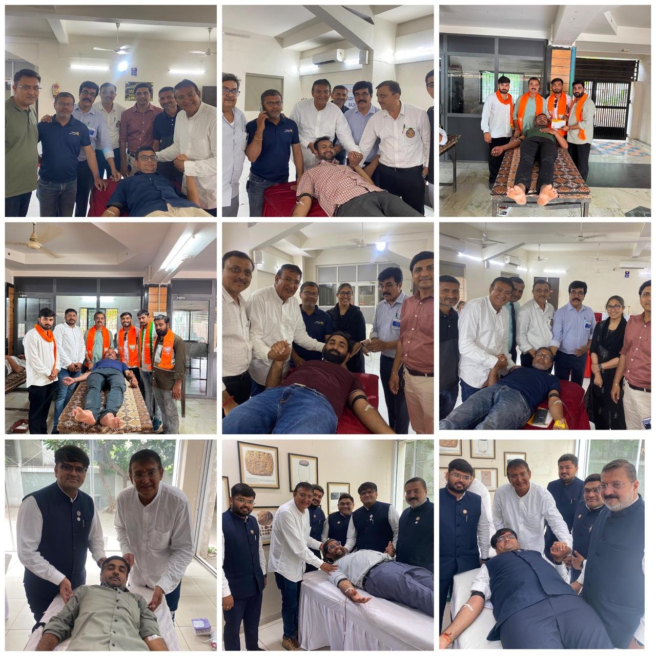 શ્રીમદ રાજચંદ્ર ફાઉન્ડેશનના સહયોગથી સિવિલ હોસ્પિટલ તેમજ AIIMS રાજકોટ ના લાભાર્થે રક્તદાન કેમ્પો યોજાયા