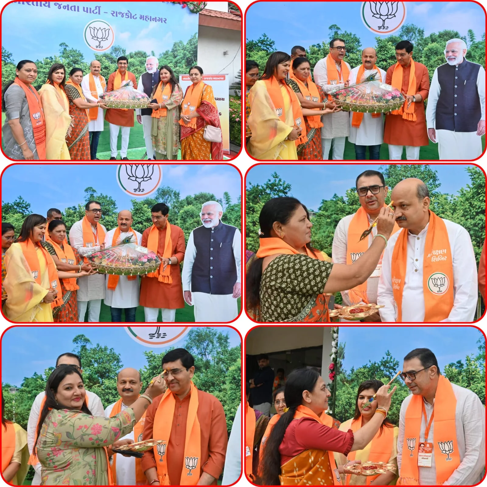 રાજકોટ શહેર મહિલા મોરચા દ્વારા વડાપ્રધાન નરેન્દ્રભાઈ મોદીને મોકલાયું ‘રક્ષા કવચ’