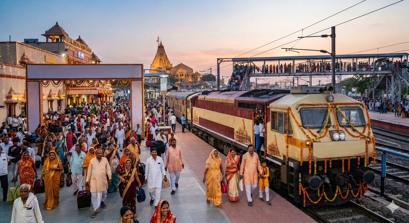 સોમનાથ-પ્રયાગરાજ વચ્ચે શ્રાવણમાં દોડશે ખાસ ટ્રેન