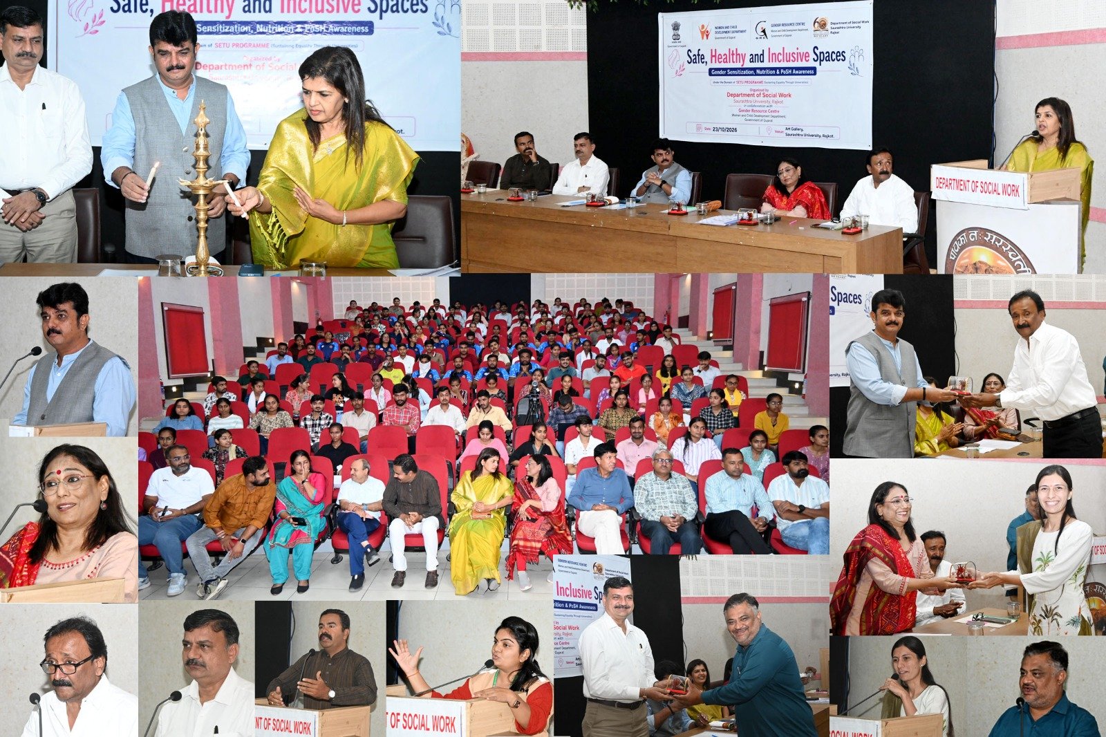 સૌરાષ્ટ્ર યુનિવર્સિટી ખાતે ‘Safe, Healthy and Inclusive Spaces’ વિષય પર રાજ્યકક્ષાનો સેમિનાર યોજાયો